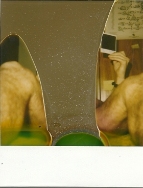 NAKED ARTIST WITH POLAROID - ART